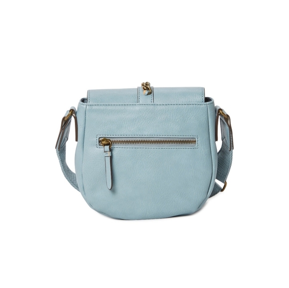 TIME and TRU Women's Faux Leather Emery Crossbody Hand Bag - light blue - Picture 3 of 5